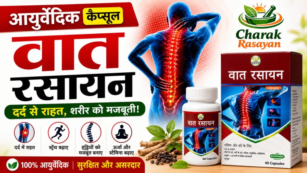 Best Ayurvedic medicine for joint, bone, arthritis and muscle pain Charak Rasayan (Vata Rasayan Capsules)